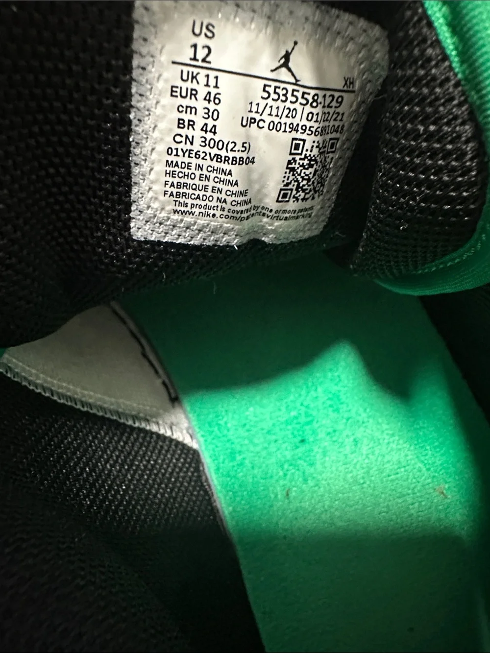 ❤️ Jordan 1 Low White Lucky Green Shoe